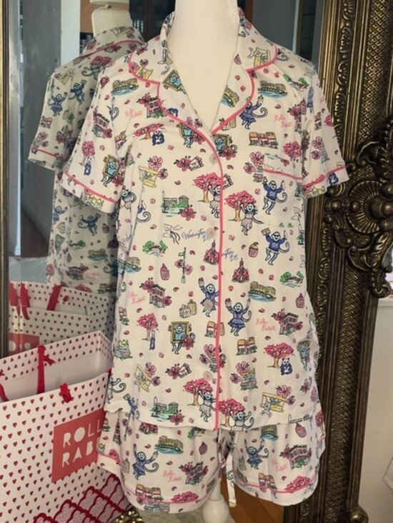 Roller Rabbit Other - LIMITED EDITION Roller Rabbit GEORGETOWN MONKEY POLO PAJAMAS NWT SMALL OR MEDIUM